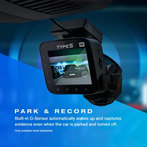 Type S P200 PRO Smart 360° Dash cam, 2K 1440p Surveillance with Smart G-Sensor Incident Detection, VR Video Mode, GPS map Integration, Wireless Video Access via App, 32GB SD Card Included - Image 3