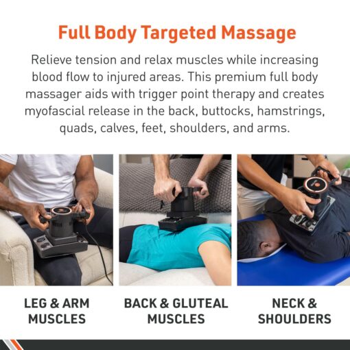 Body Sport Therapeutic Variable Speed Professional Vibrating Massager for Pain & Aching Muscle Relief – High-Powered, Effective, Chiropractic Myofascial Release Tool & Trigger Point Therapy - Image 5
