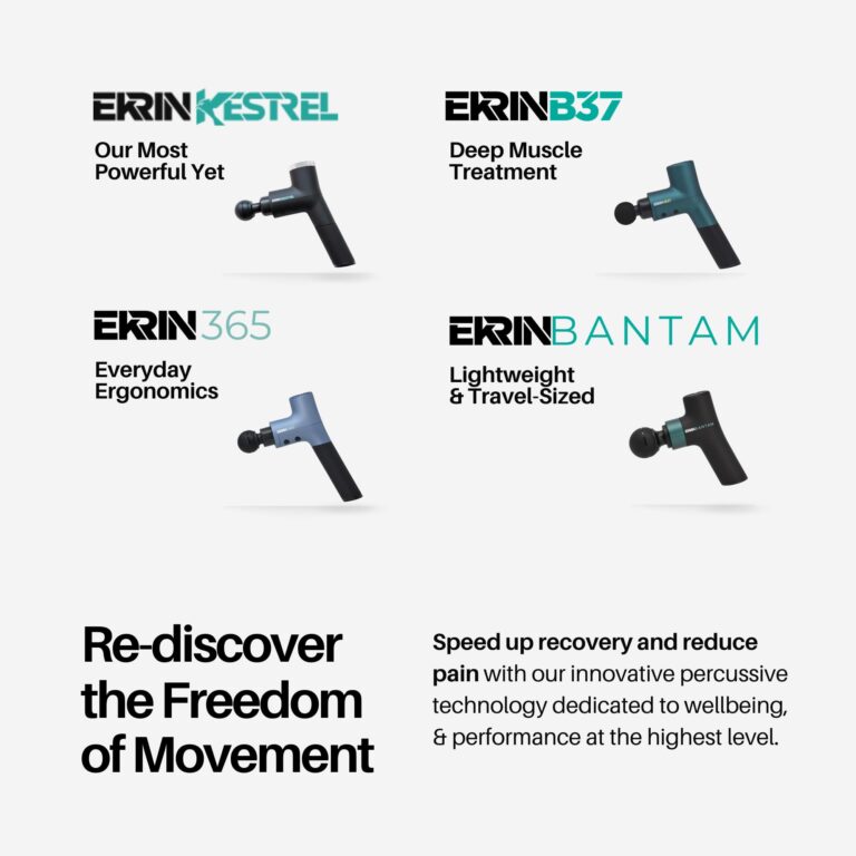 Ekrin Athletics White Kestrel Percussive Massager - Enhanced Precision & Comfort for Elite Muscle Recovery & Wellness - Relieve Sore Muscles and Stiffness - Image 2