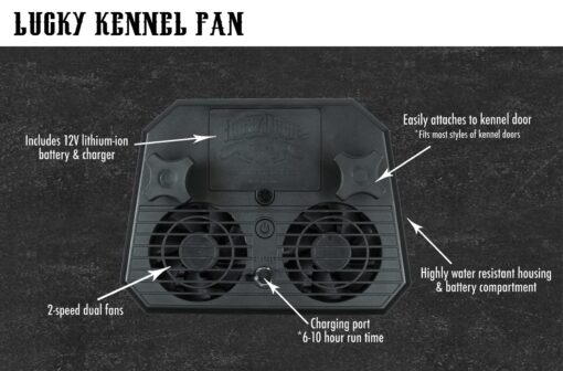Lucky Duck Universal Dog Kennel Fan - Image 6