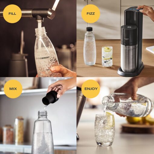 SodaStream E-Duo Sparkling Water Maker (Black) with CO2 and Carbonating Bottle - Image 5