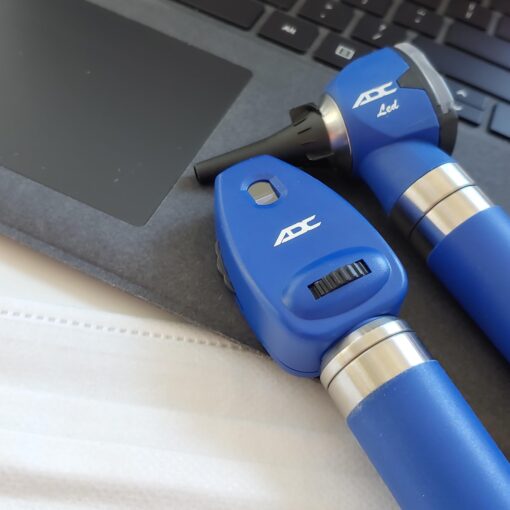 ADC Otoscope/Ophthalmoscope Diagnostic Set, Pocket Size, LED Lamp, 2.5V, Hard Case, Diagnostix 5110NLRB, Royal Blue - Image 4