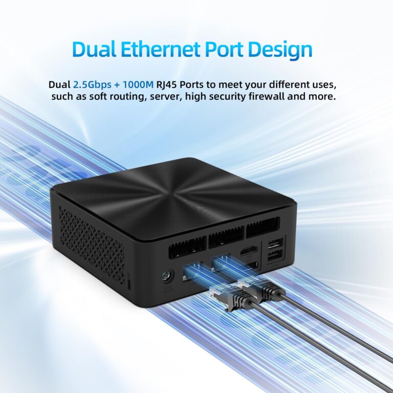 Mini PC, Intel 12th Alder Lake N100 (up to 3.4GHz), 16GB DDR4 RAM 512GB M.2 SSD Dual LAN, Mini Desktop Computers Windows 11, 4K Triple Display, Type-C, WiFi 6, BT 5.2, Micro PC for Home Office - Image 8