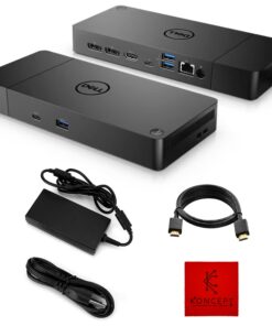 Dell WD19S Docking Station Dual Monitor Bundle - Dell Dock Station with 130 + USB Type-C + HDMI + Dual DisplayPort - Ultimate Laptop Docking Station