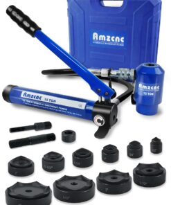AMZCNC Hydraulic Knockout Punch Electrical Conduit Hole Cutter Set KO Tool Kit 1/2 to 4 inch (15T(1/2"-4"))