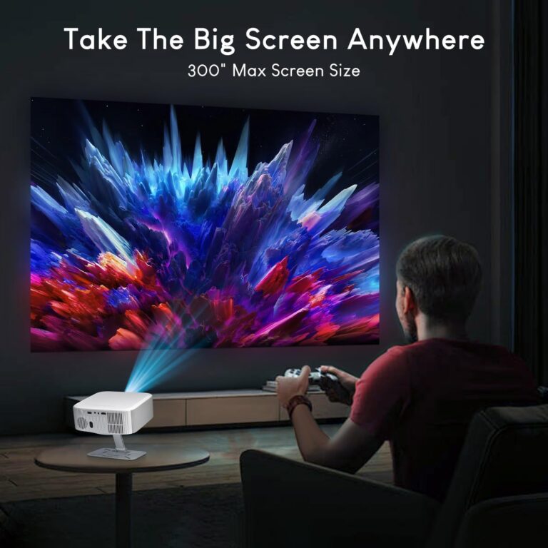 Netflix Licensed Projector with Wifi Bluetooth 4K, Auto Keystone/Electric Focus, Smart Android 13 NTV, 400 ANSI Lumen, 1080P Native Outdoor Movie Projector, Mini Portable, Built-in Apps (2025) - Image 8