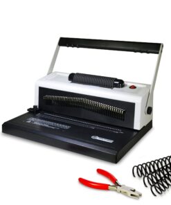 S25A Coilbind Coil Punch & Binding Machine - with Electric Coil Inserter - Professionally Bind Presentations & Documents - Free Crimper Free Box of 100 Plastic coils - 4 to 1 Pitch - 20 Sheet Capacity
