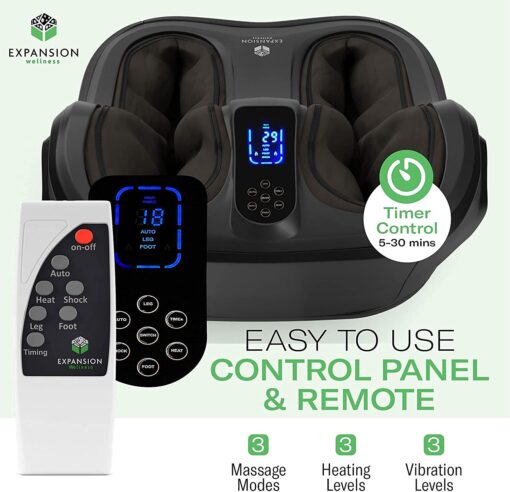 KoolerThings Shiatsu Heated Foot and Calf Massager Machine to Relieve Sore Feet, Ankles, Calfs and Legs, Deep Kneading Therapy, Relaxation Vibration and Rolling & Stimulates Blood Circulation - Image 6