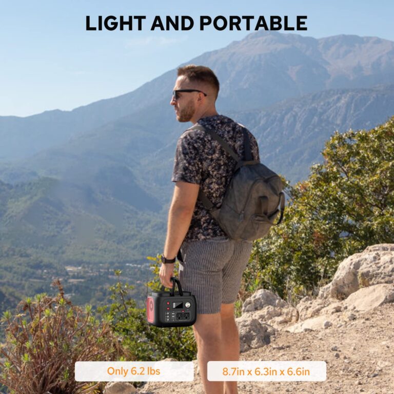 Portable Power Station 300W 228Wh Lithium Battery Small Portable Generator for Home Use Camping Travel Emergency Hunting Outdoor, Large Power Bank with AC Outlet for Laptop - Image 2