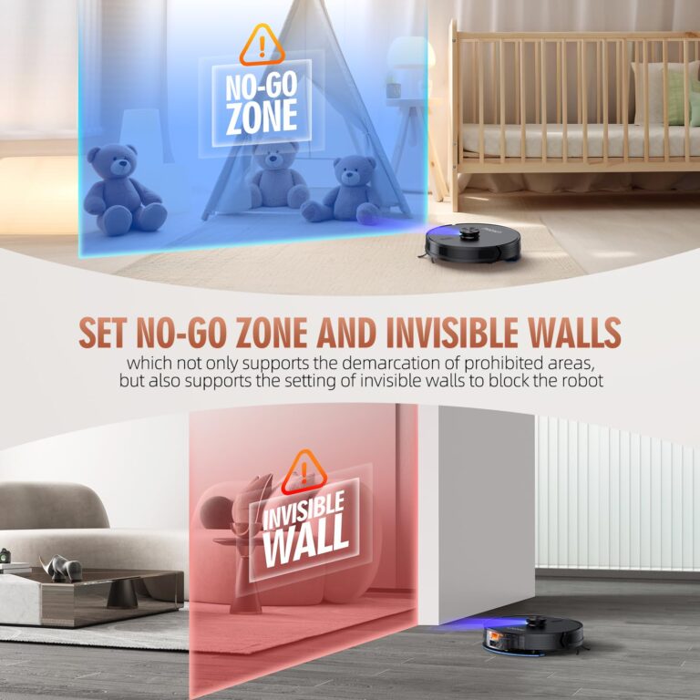 Loorow 3-in-1 Robot Vacuum and Mop Combo, Self Emptying Station for 60 Days, Robotic Vacuum Cleaner with LiDAR Navigation & Max Strong 4500Pa Suction, WiFi/App/Alexa Self-Charging Replaceable Dust Bag - Image 3