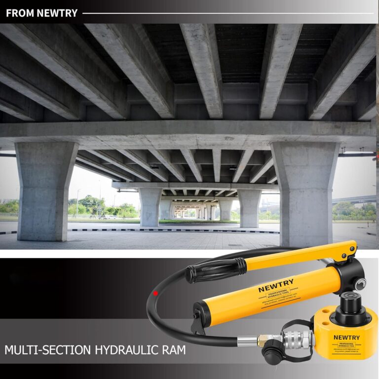 NEWTRY 20T Low Profile Hydraulic Jack Porta Power Kit + CP-180 Manual Hydraulic Hand Pump Multi Section Jack, 1.18” Stroke Industrial Mini Hydraulic Cylinder - Image 3