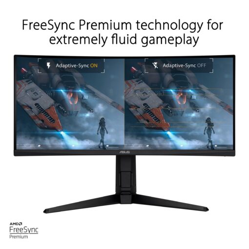 ASUS TUF Gaming 30” 21:9 1080P Ultrawide Curved HDR Monitor (VG30VQL1A) - WFHD (2560 x 1080), 200Hz (Supports 144Hz), 1ms, Extreme Low Motion Blur, FreeSync Premium, Eye Care, DisplayPort, HDMI,Black - Image 12