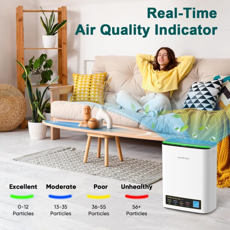 Jafända HEPA Air Purifier for Bedroom, Allergen Air Cleaners for Home Large Room up to 1226ft², Mold Air Purifiers for Home, True HEPA Air Filter Removes 99.97% Pet Dander/Hair, Pollen Dust Smoke&VOCs - Image 4