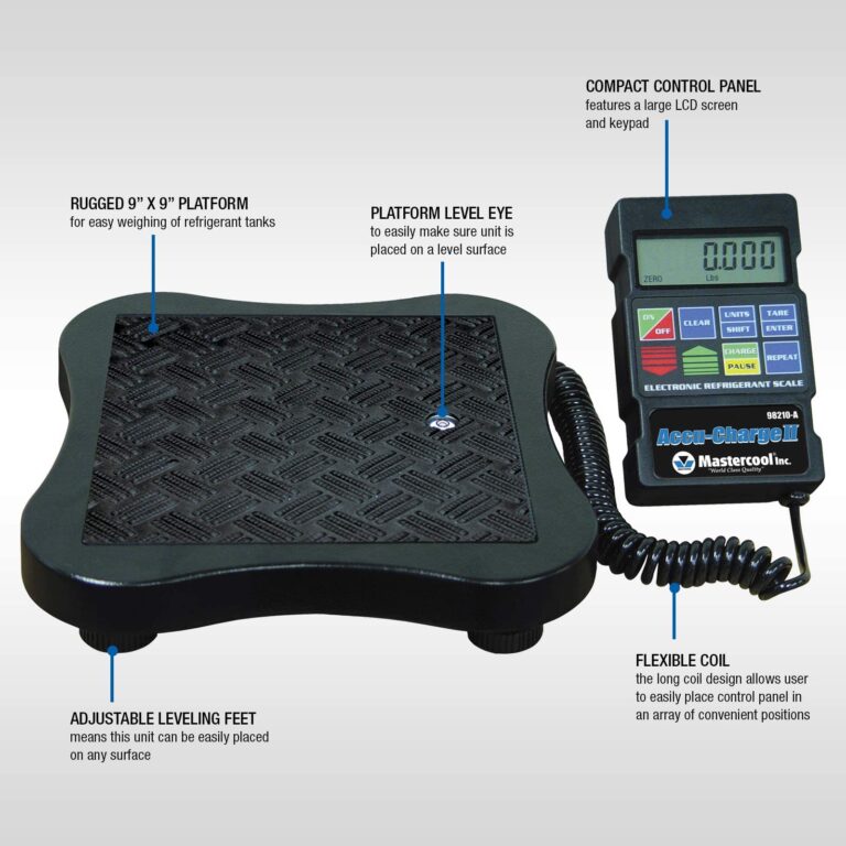 Mastercool 98210-A Electronic Refrigerant Scale, Black - Image 4