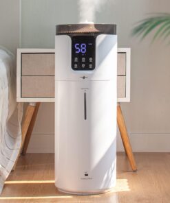 Humidifier large room, Lacidoll 16L/4.2Gal Whole house Humidifier 2000 sq.ft. Ultrasonic Cool Mist Humidifier for Home with Extension Tube, Quiet Bedroom Humidifier with Aroma Box, White
