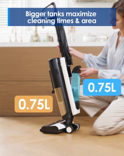 Tineco iFLOOR 5 Steam Corded Wet Dry Vacuum All-in-one, Steam Mop Hardwood Floor Cleaner Great for Sticky Messes, 248℉ High-temp Steam, Self-cleaning with steam - Image 4