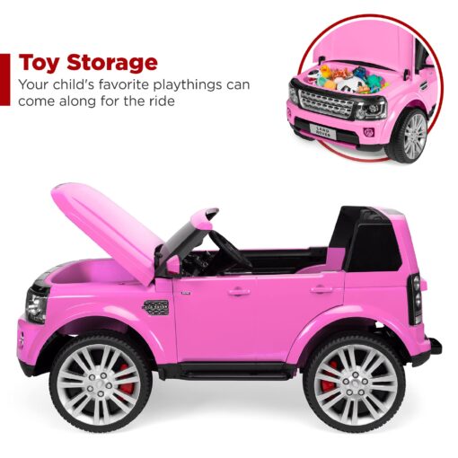 Best Choice Products 12V 3.7 MPH 2-Seater Licensed Land Rover Ride On Car Toy w/Parent Remote Control, MP3 Player - Pink - Image 5