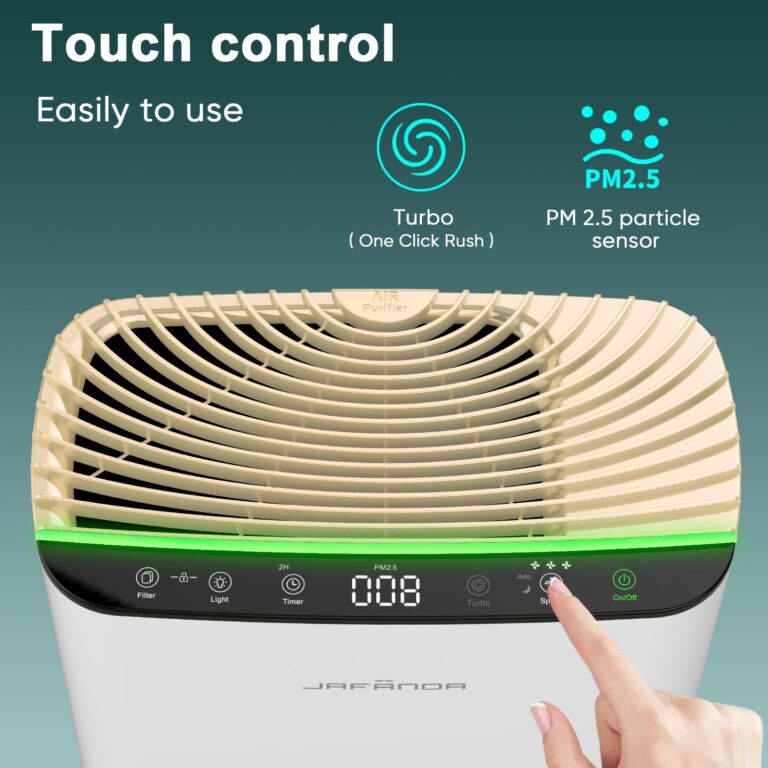 Jafända HEPA Air Purifier for Bedroom, Allergen Air Cleaners for Home Large Room up to 1226ft², Mold Air Purifiers for Home, True HEPA Air Filter Removes 99.97% Pet Dander/Hair, Pollen Dust Smoke&VOCs - Image 3