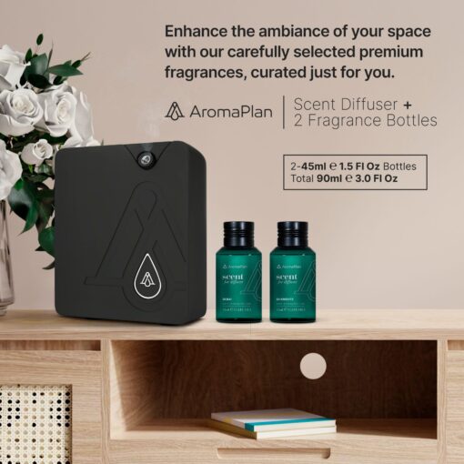 AromaPlan Bluetooth Smart Scent Air Machine for Home + 2 Fragrances– Smart Cold Air Technology, Hotel Collection Diffuser, Waterless Whole House Scent Diffuser with Top Picks Fragrance Kit, Black - Image 6