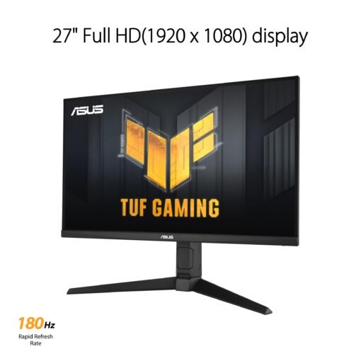 ASUS TUF Gaming 27” 1080P Monitor (VG279QL3A) - Full HD, 180Hz, 1ms, Fast IPS, Extreme Low Motion Blur, FreeSync Premium, G-SYNC Compatible, Speakers, DisplayPort, Height Adjustable, 3 Year Warranty - Image 14