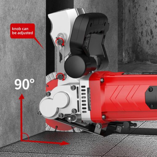 TIEKJOT 110 V Wall Chaser Groove Cutting Machine Electric Concrete Cutter 4800 W for Brick Grooving Slotting Power Masonry Saw With 5 Pcs 5 Inch Saw Blades Infrared Sighting and Dustproof - Image 5