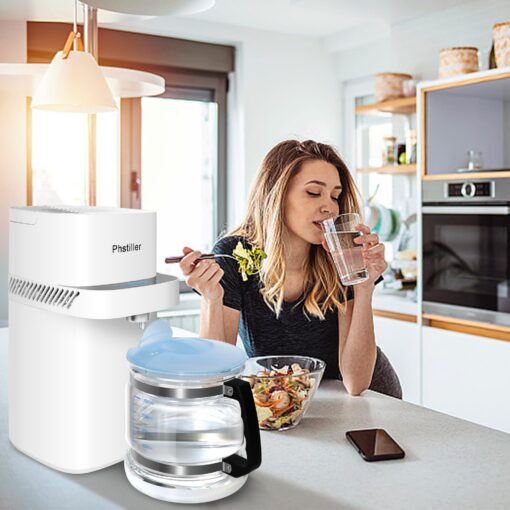Smart Water Distiller for Home - 1.1 Gal Countertop Distilled Water Maker Machine with Real-time Monitoring for Distilling, 750W Home Distiller Maker Purifier with 4L Glass Container for Table Office - Image 2
