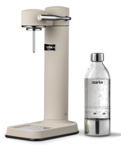 aarke Carbonator lll, Sparkling & Carbonation Water Machine, Stainless Steel with PET BPA-Free Reusable Bottle Volume 800 mL (Sand)