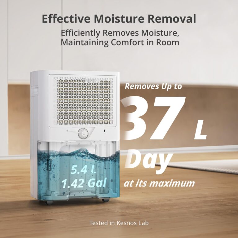 Kesnos 5,000 Sq. Ft. Most Efficient Energy Star 2025 Dehumidifier for Home, 80 Pints Dehumidifier with Drain Hose for Basement, Bedroom, Bathroom, Room, Featuring Front Display, 24H Timer Function - Image 5