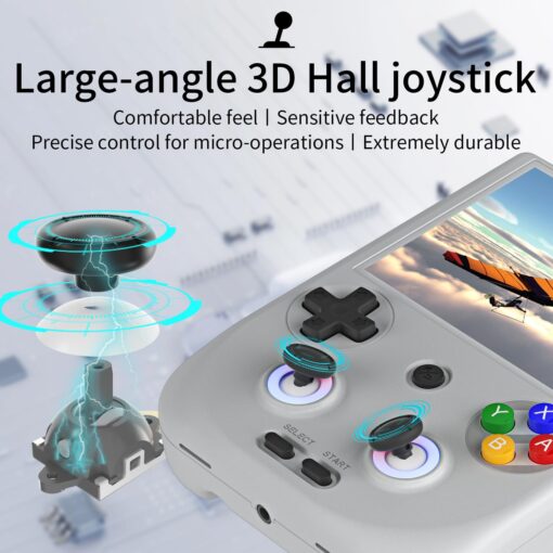 RG406V Handheld Game Console Preloaded Games RG 406V 4-inch IPS Multi-touch Screen Retro Game Console 128G UFS2.2 Android 13 Retro Emulator RG406V 5500mAh Battery 1080p DP Output WIFI Bluetooth Gray - Image 6