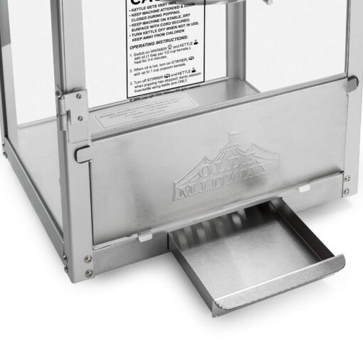 Olde Midway Bar Style Popcorn Machine Maker Popper with 8-Ounce Kettle - Black - Image 5