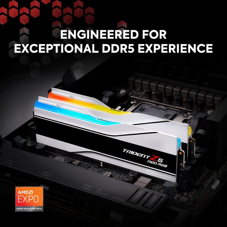 G.SKILL Trident Z5 Neo RGB Series (AMD Expo) DDR5 RAM 32GB (2x16GB) 6000MT/s CL30-36-36-96 1.35V Desktop Computer Memory UDIMM - Matte White (F5-6000J3036F16GX2-TZ5NRW) - Image 6