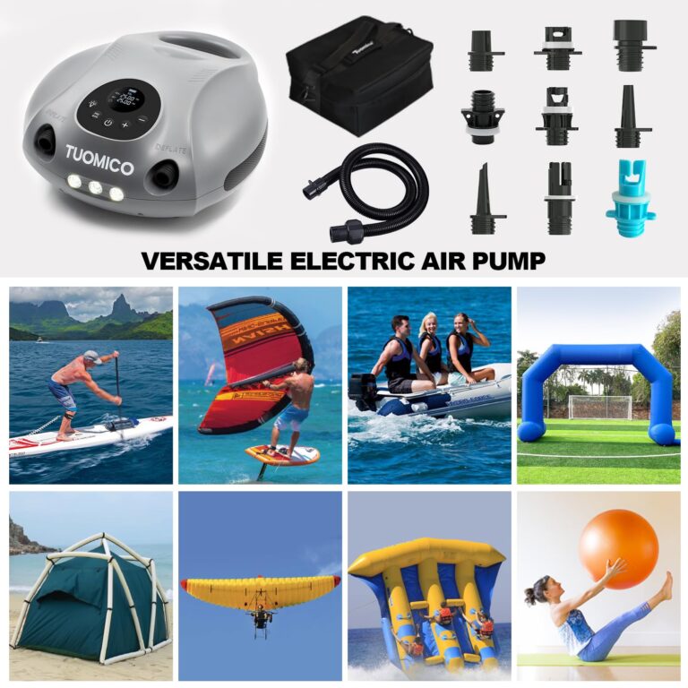 Tuomico 25PSI Paddle Board Pump Electric Portable Sup Air Pump-14.8V Rechargeable Battery Powered, 4 Mins Blow up, Auto-Off for Inflatable Paddleboard Kayak Boat Kite Wing - Image 3