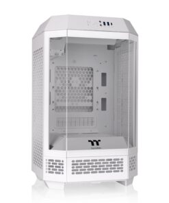 Thermaltake Tower 250 Snow Mini-ITX Mini Tower; 2x120mm CT Fans Included; 360mm Radiator Support; 360mm GPU Clearance; Dual Chamber; CA-1Z9-00S6WN-00