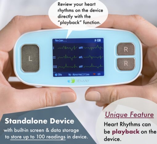 EMAY 6L Portable ECG Monitor | Record ECG and Heart Rate in 6 Channels | Compatible with Smartphone and PC | No Subscription Required - Image 7