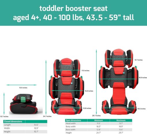 Mifold Hifold Adjustable Kids High Back Booster Car Seat with Strap – Slate Grey - Image 5