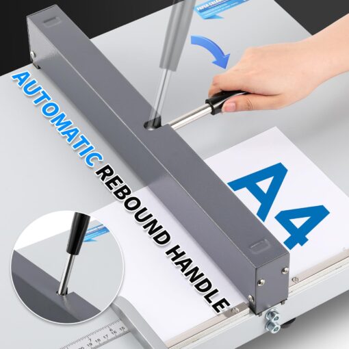 Mxmoonant Manual Creasing Machine 60-500g Paper Folding Creaser with 2 Adjustable Block & Metric/Imperial Positioning Ruler for Paper Sheet Cardstock - Image 4