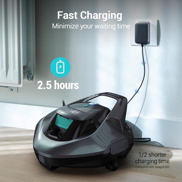 AIPER Cordless Robotic Pool Vacuum, Self-Parking Technology, Portable, Ideal for Above-Ground Flat Pool up to 40 Feet, Grey - Image 4