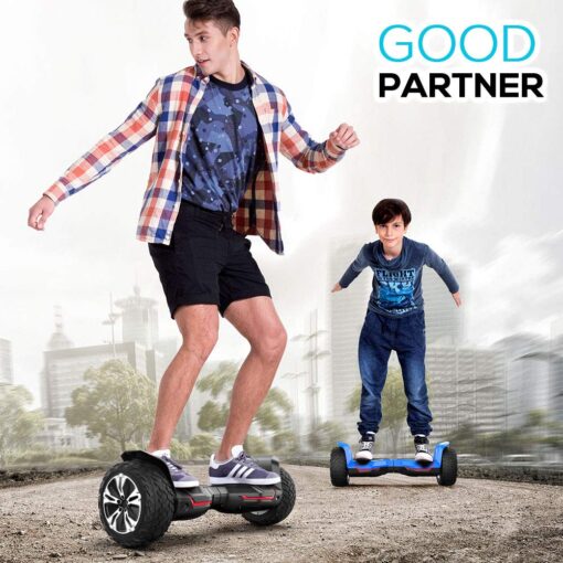 Gyroor Warrior 8.5 inch All Terrain Off Road Hoverboard with Bluetooth Speakers and LED Lights, UL2272 Certified Self Balancing Scooter - Image 8