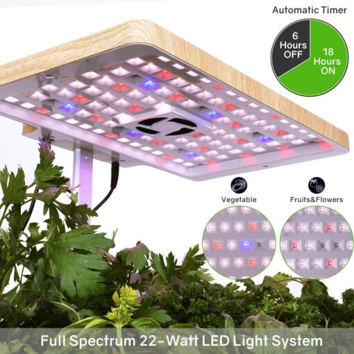 ROCILB Hydroponics Growing System, Indoor Herb Garden Starter Kit with Grow Light, Plant Germination Kits 12 Plant Pots for Home Kitchen Gardening - Image 7