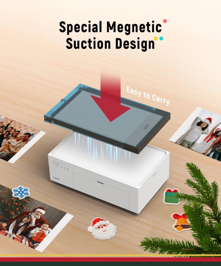 Liene 4x6'' Instant Photo Printer (Battery Edition) Bundle, 60-sheet, 2 Ink-Cartridge, Wireless Photo Printer for iPhone, Smartphone, Android, Computer, Dye Sublimation, Photo Printer for Travel, Home - Image 4