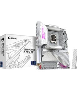 GIGABYTE Z890 AORUS Elite X ICE Intel Core Ultra (Series 2) LGA 1851 Motherboard, ATX, DDR5, 5X M.2, PCIe 5.0, Thunderbolt 4, WIFI7, 2.5GbE LAN, EZ-Latch