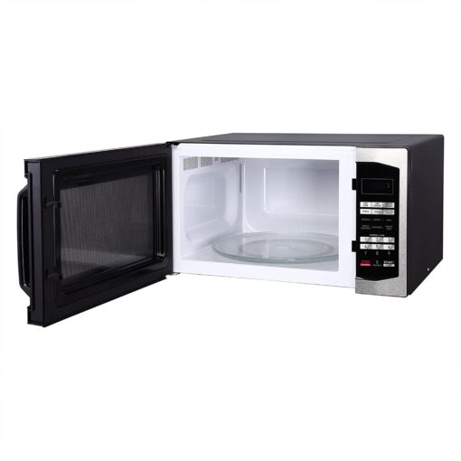 Magic Chef Countertop Microwave Oven, Small and Compact, 1100 Watt, 1.6 Cu Ft, Steel - Image 2