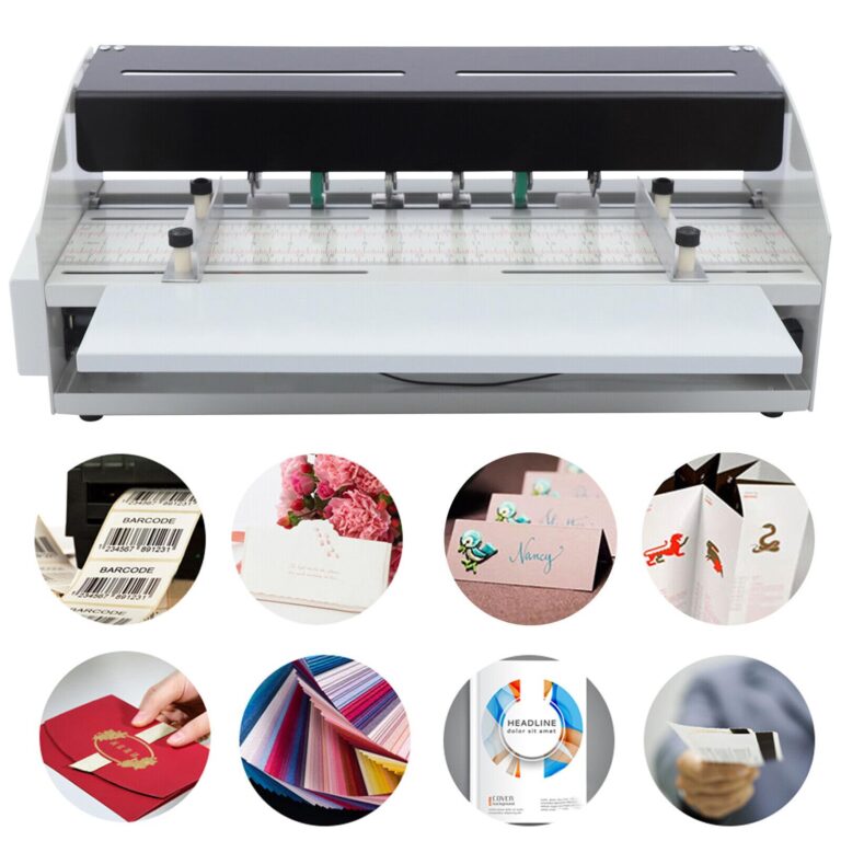 LALABU 3-in-1 Electric Creasing Machine 460mm 18inch Electric Paper Creaser Scorer Perforator Cutter Paper Folding Machine for Tickets Documents Cards Photos Invitations, 110V - Image 7