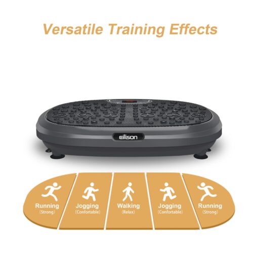EILISON FitMax 3D XL Vibration Plate Exercise Machine - Whole Body Workout Vibration Fitness Platform w/Loop Bands-Home Workout for Lymphatic Drainage Machine for Weight Loss,Shaping,Wellness,Recovery - Image 3