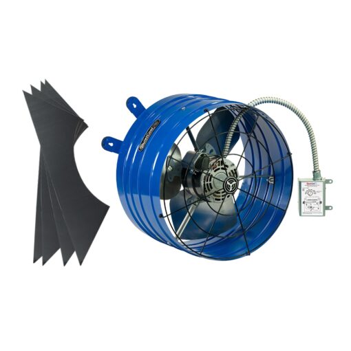 QuietCool AFG PRO-2.0 Attic Fan for Gable Vents - 1945 CFM - Adjustable Thermostat - 20ft Power Cord - Plug-and-Play - Two Speed Capable - Image 5