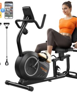 YOSUDA PRO Recumbent Exercise Bike for Home Use with Resistance Bands-Recumbent Bike with Smart Workout APP, Comfortable Seat, Pulse Sensor & 16-level Resistance
