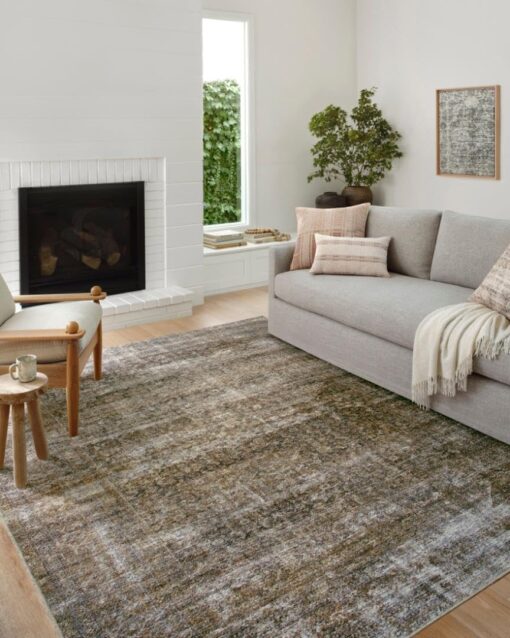 Loloi Amber Lewis Billie Collection, Tobacco & Rust 6'-0" x 9'-0" Area Rug – Antique & Distressed Accent Rugs for Living Room, Bedroom, Entryway & Hallway, No Shed High Traffic Area Home Decor Rug - Image 8
