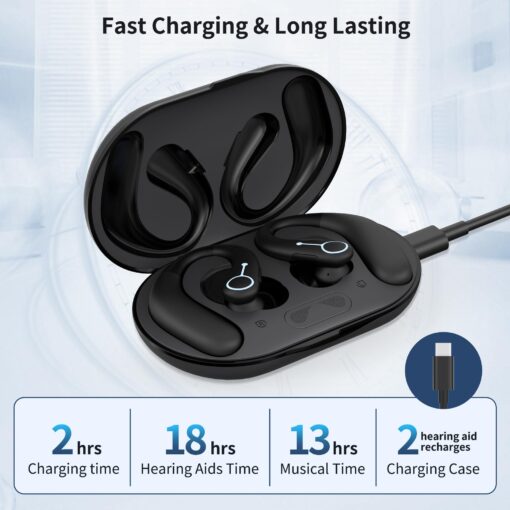 WASOCA Hearing Aids for Seniors, Hearing Aids Rechargeable with Bluetooth, Hearing Aid APP Control, Hearing Amplifier for The Hearing Loss, Hearing Your Voice. FSA or HSA Eligible - Image 2