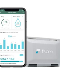 Flume 2 Smart Home Water Monitor and Leak Detector – Real-Time Water Usage Tracking, Easy Installation, No Plumbing Required