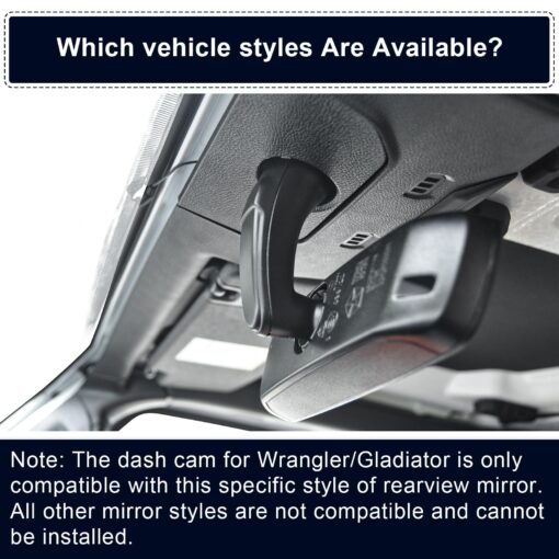 Mangoal 4K Dash Cam Custom Fit for Jeep Gladiator JT 2018 2019 2020 2021 2022 2023 2024 Mojave Overland & Wrangler JL 2018-2024 etc,Integrated OEM Look, UHD 2160P, App & WiFi,64GB Card - Image 7